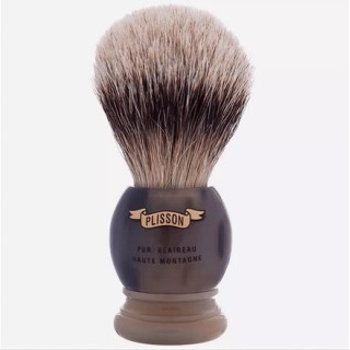 Plisson ''High Mountain White'' Shaving Brush White Badger Size 12
