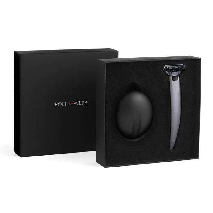 Set de Maquinilla de Afeitar R-1 Graphite y Soporte Bolin Webb