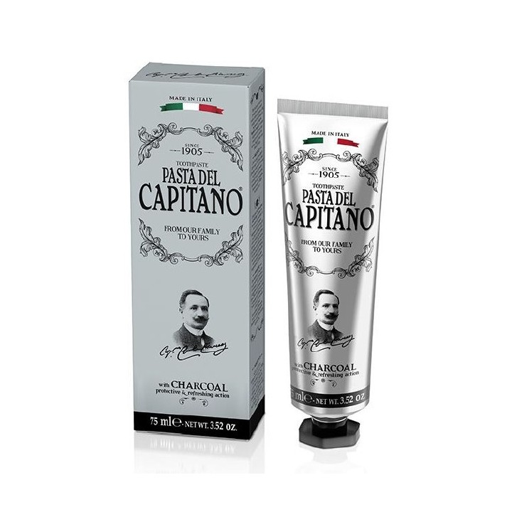 Dentífrico Pasta del Capitano 1905 Carbón Acitvo 75ml