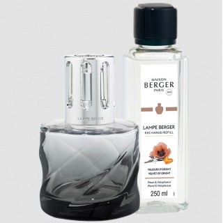 Lámpara Spirale Negra + Perfume 250ml Maison Berger Paris 1898