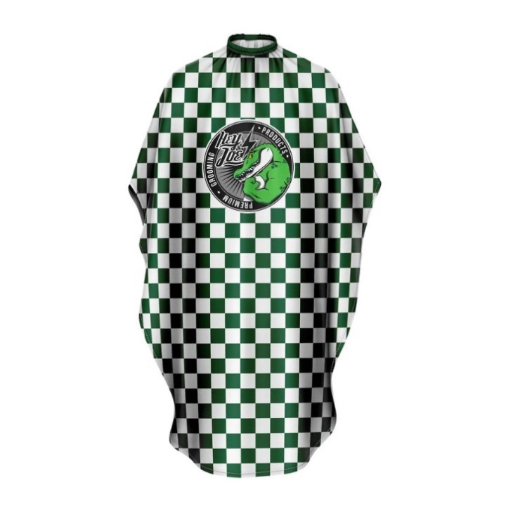 Hey Joe White & Green Cutting Barber Cape