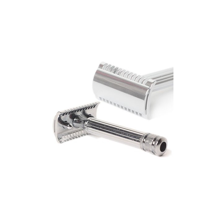 Maquinilla Afeitar Clásica Fatip Grande Cromada Peine Abierto 