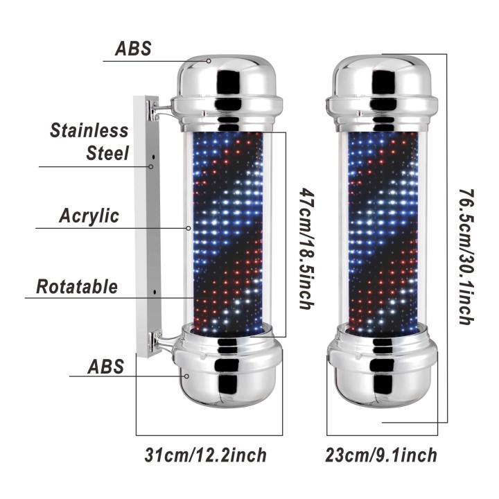Epsilon LED Barber Pole