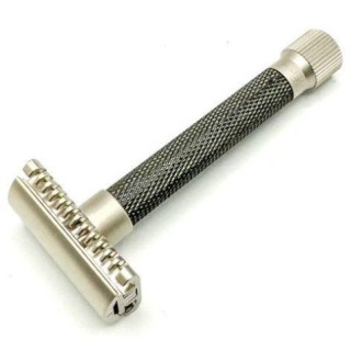 Maquinilla de Afeitar Ajustable con Peine Abierto Parker - Grafito satinado