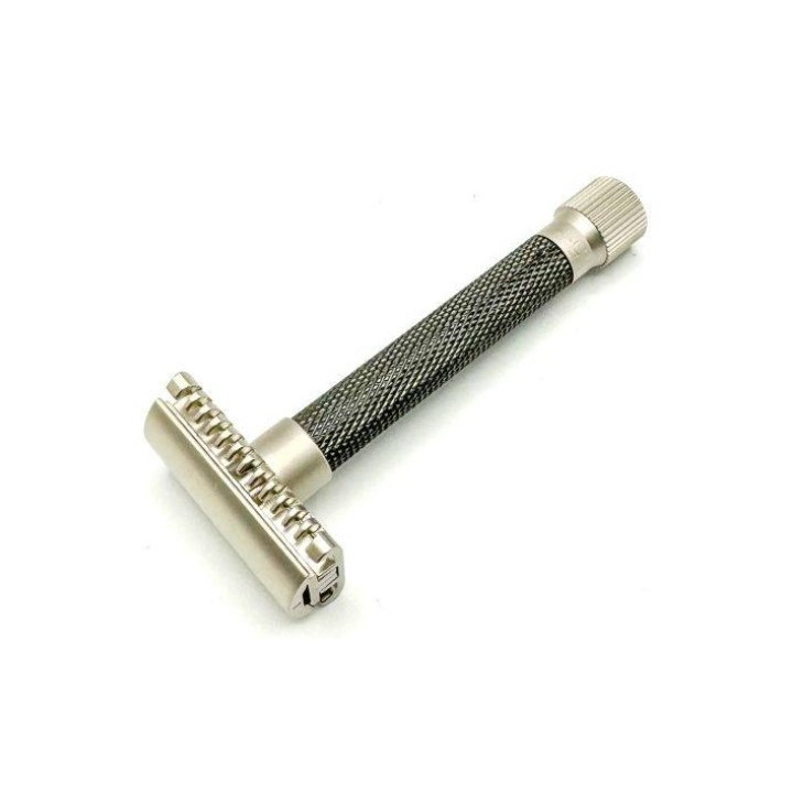 Maquinilla de Afeitar Ajustable con Peine Abierto Parker - Grafito satinado