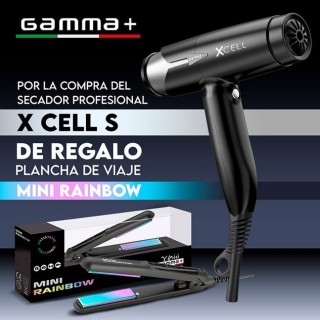 Secador X Cell S Negro + Plancha Mini Rainbow de Regalo