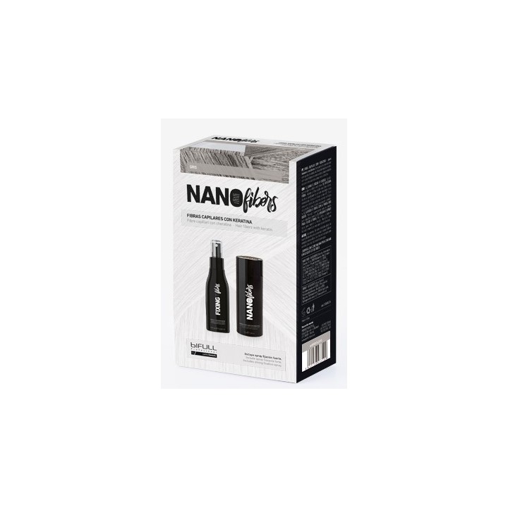 Pack Fibras Capilares Keratina Color Gris + Spray Fijador para Fibras