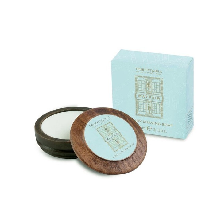 Truefitt & Hill Mayfair Jabón de Afeitar & Bol Madera 99gr