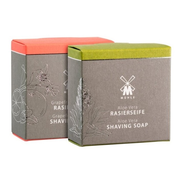 MÜHLE Aloe Vera and Grapefruit/Mint Shaving Soap Duo