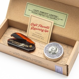 Estuche Bigote Cera Lavanda & Peine Captain Fawcett
