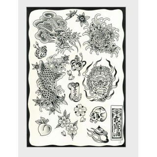 Póster Barber Japonés Flash Brosh