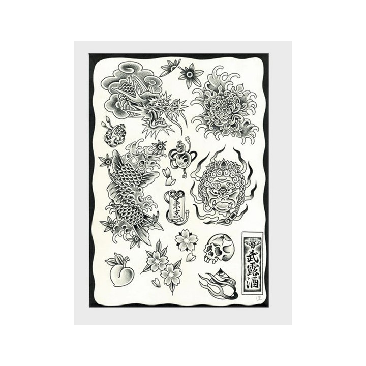 Póster Barber Japonés Flash Brosh