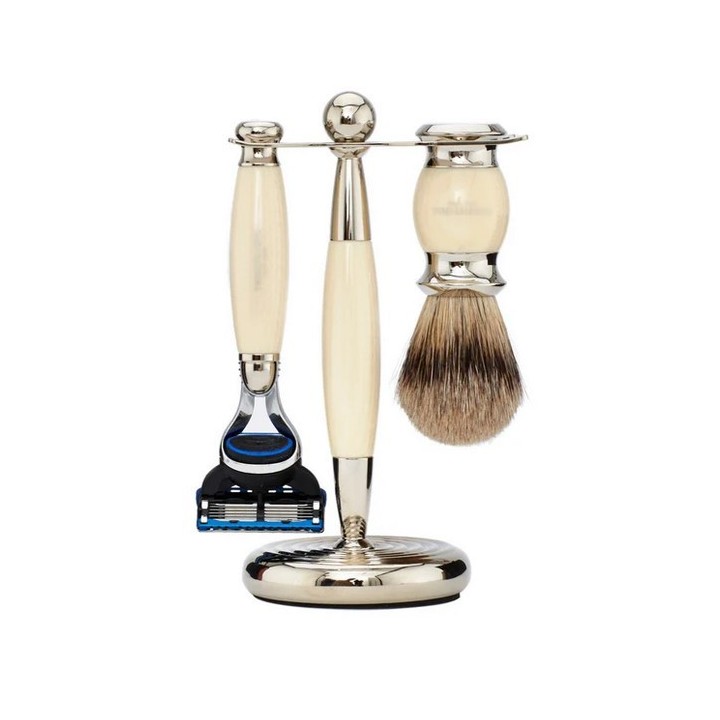 Set Afeitar Tejón & Fusion Edwardian Ivory Truefitt & Hill