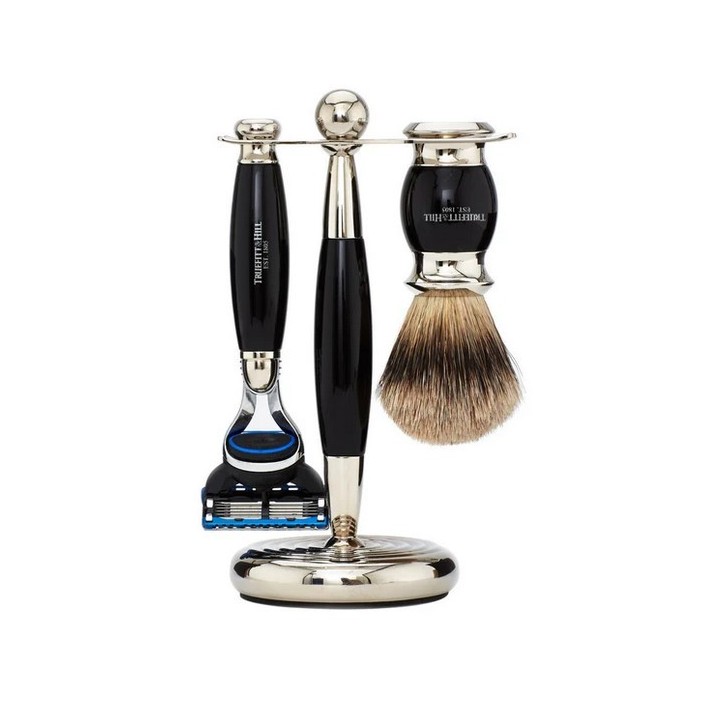 Set Afeitar Tejón & Fusion Edwardian Ebony Truefitt & Hill
