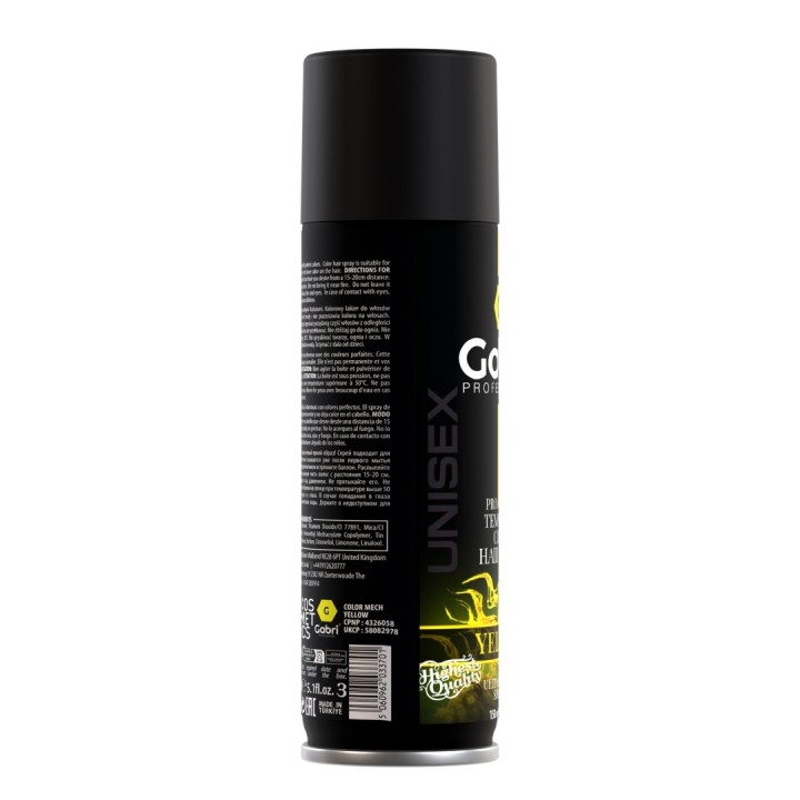 Gabri Professional Yellow Pro Temporary Color Hair Spray 150ml