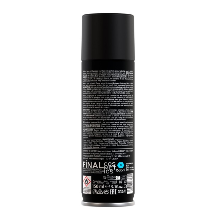 Spray para Cabello Color Azul Gabri Professional 150ml