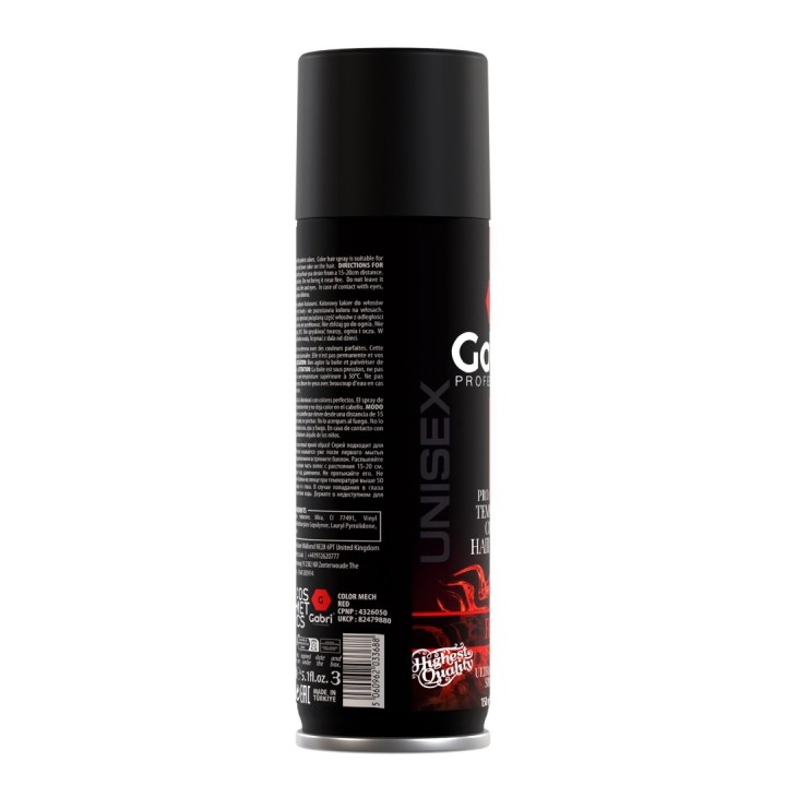 Gabri Professional Red Pro Temporary Color Hair Spray 150ml