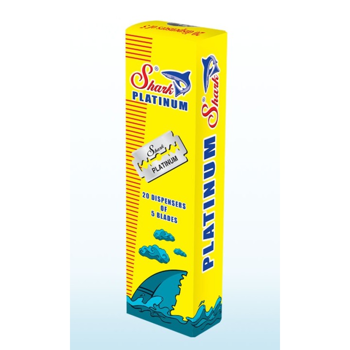 100 Shark Platinum Double Edge Safety Razor Blades