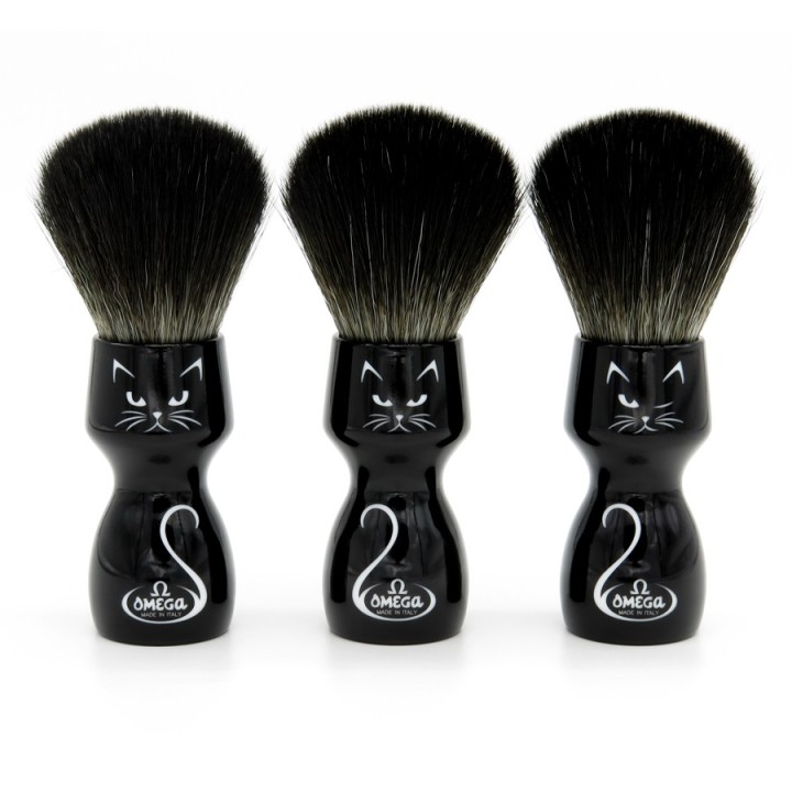 Omega He Omegatto Synthetic Fiber Shaving Brush 