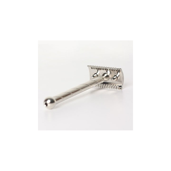 Maquinilla Afeitar Clásica Retro Fatip Grande Niquelada Peine Abierto 