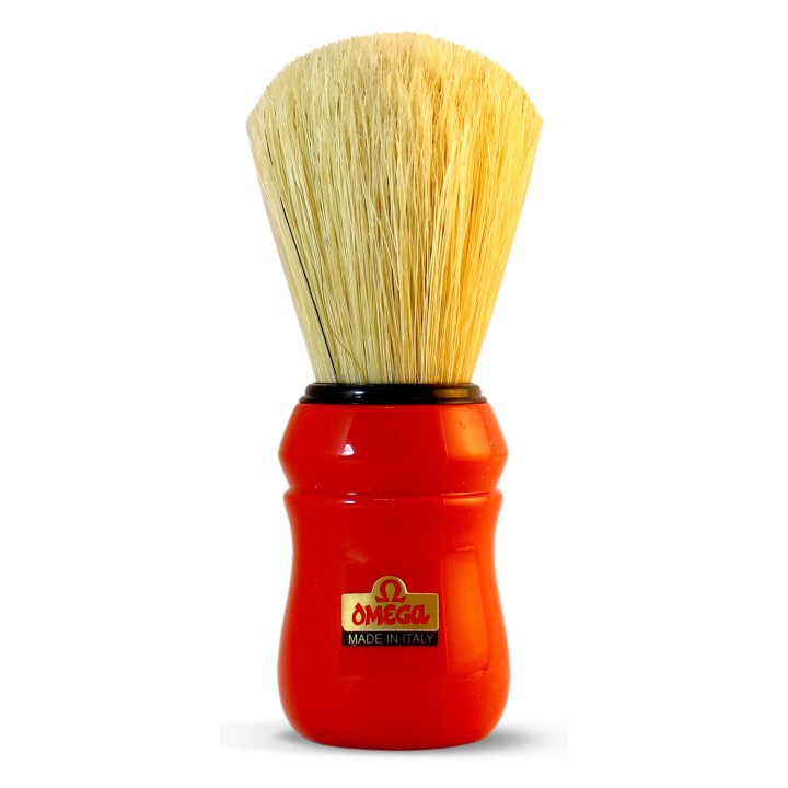 Omega Professional Nº49 Pure Bristle Shaving Brush Red Handle