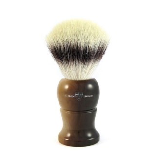 Edwin Jagger Shaving Brush Synthetic Silver Tip Light Horn XL
