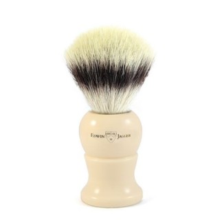 Edwin Jagger Shaving Brush Synthetic Silver Tip Ebony L