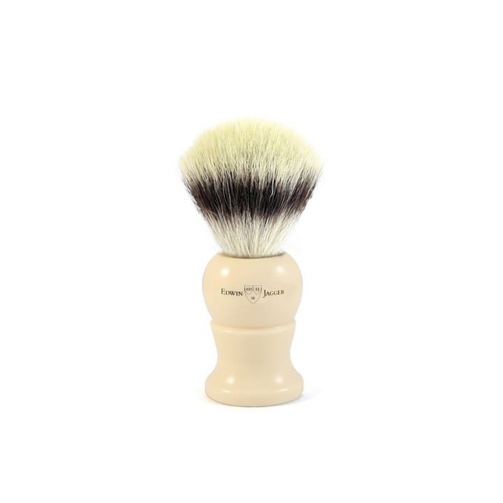 Edwin Jagger Shaving Brush Synthetic Silver Tip Ebony L