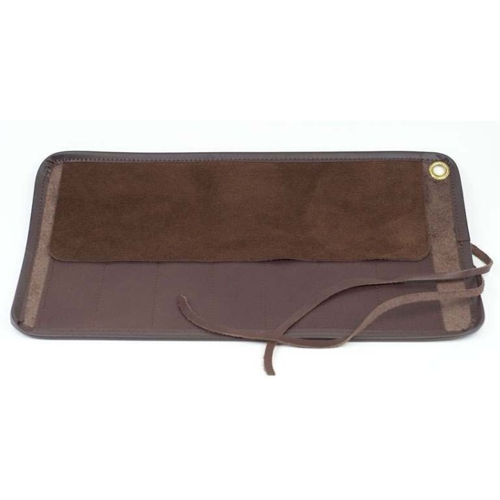 Thiers Issard 7 Straight Razors Brown Carry Roll