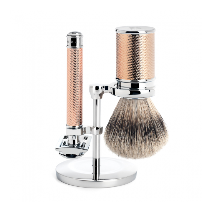 Set Afeitado Mühle Brocha Afeitar & Maquinilla Serie Tradicional Oro Rosa