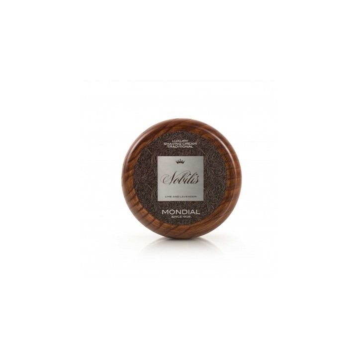 Crema de Afeitar  Nobilis. Bol de madera  Mondial  140ml 