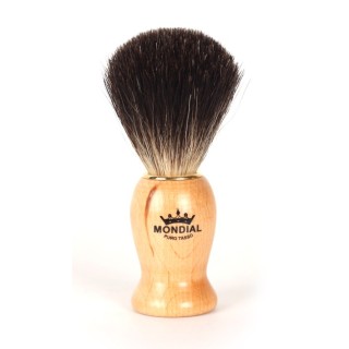Brocha de Afeitar Nelson Tejón Negro Mondial Madera de Haya
