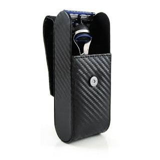 Estuche Viaje Piel Maquinilla Mach3 o Fusion Edwin Jagger