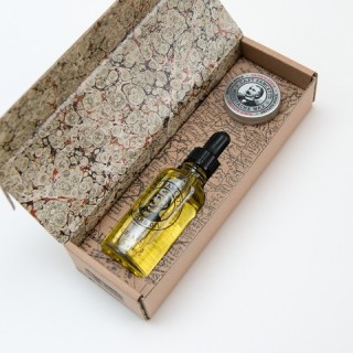 Pack Regalo Aceite y Cera Bigote Ricki Hall Booze & Baccy Captain Fawcett
