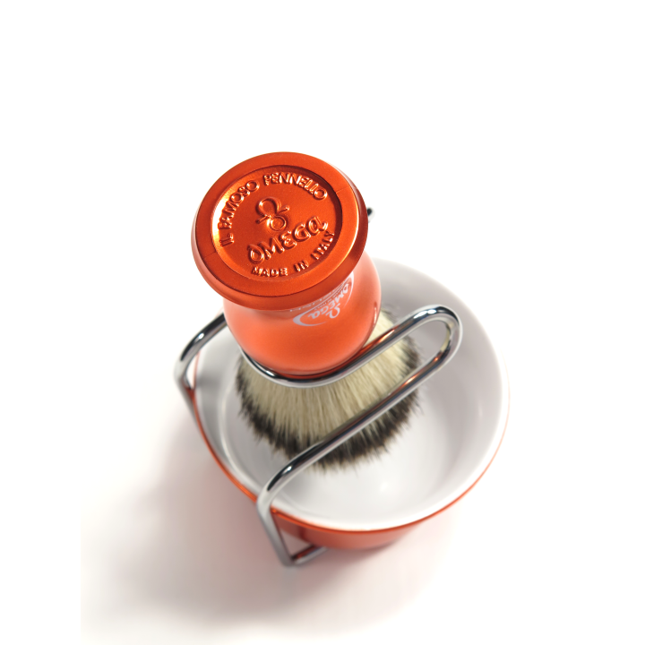 Brocha de afeitar sintética Vía Barberia Bol & Stand