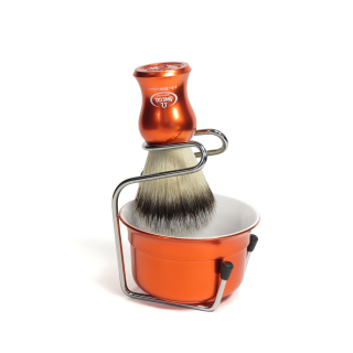 Brocha de afeitar sintética Vía Barberia Bol & Stand