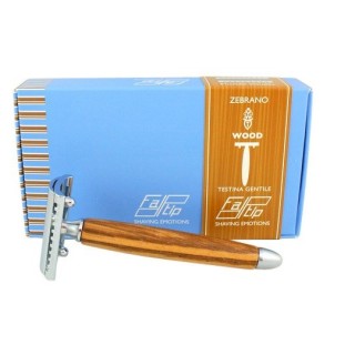 Maquinilla Afeitar Clásica Fatip Madera de Zebrano Peine Cerrado