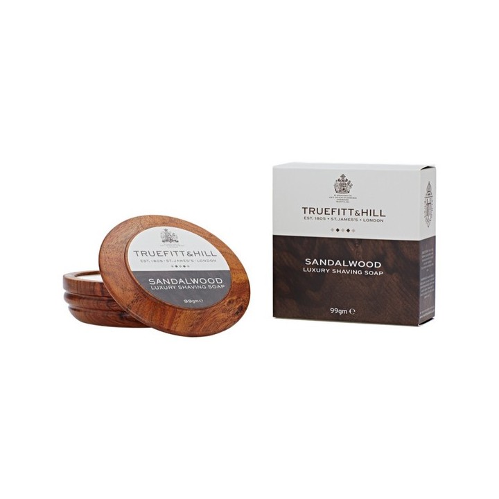 Truefitt & Hill Sandalwood Shaving Soap & Wooden Bowl 99gr
