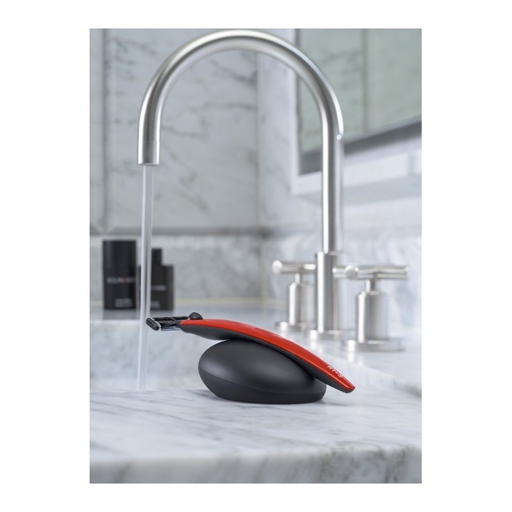 Set de Maquinilla de Afeitar Mach 3 Roja y Soporte Bolin Webb