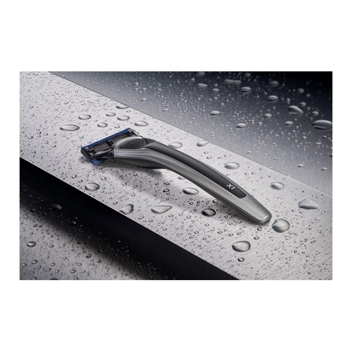 Maquinilla de afeitar Plata & Negro para Gilette Fusion.