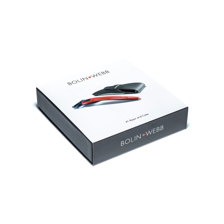 Set de Maquinilla de Afeitar Gillette Fusion Roja Cooper y Funda Silicona Bolin Webb