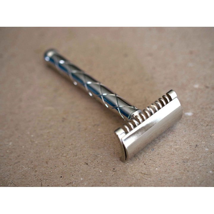 Maquinilla Afeitar Clásica Retro Fatip Grande Niquelada Peine Abierto 