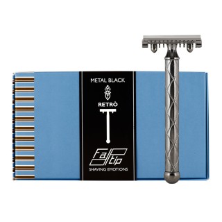 Maquinilla Afeitar Clásica Retro Fatip Negra Grande Niquelada Peine Abierto 