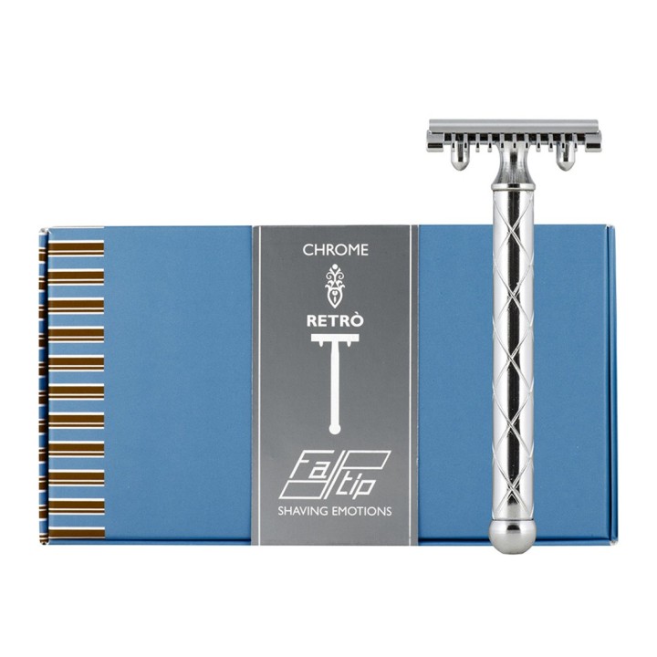 Maquinilla Afeitar Clásica Retro Fatip Grande Cromada Peine Abierto 