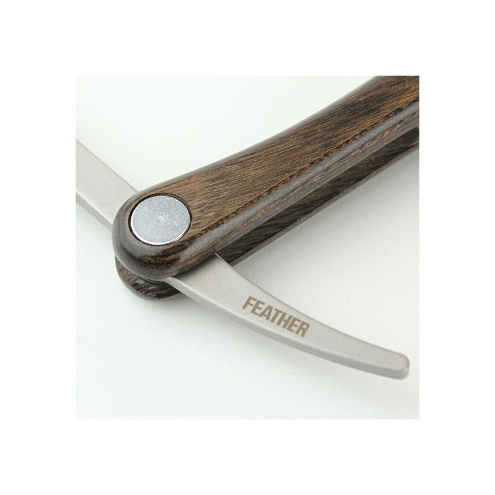 Navaja de Afeitar Shavette Feather Artis Club SS Madera Escocesa
