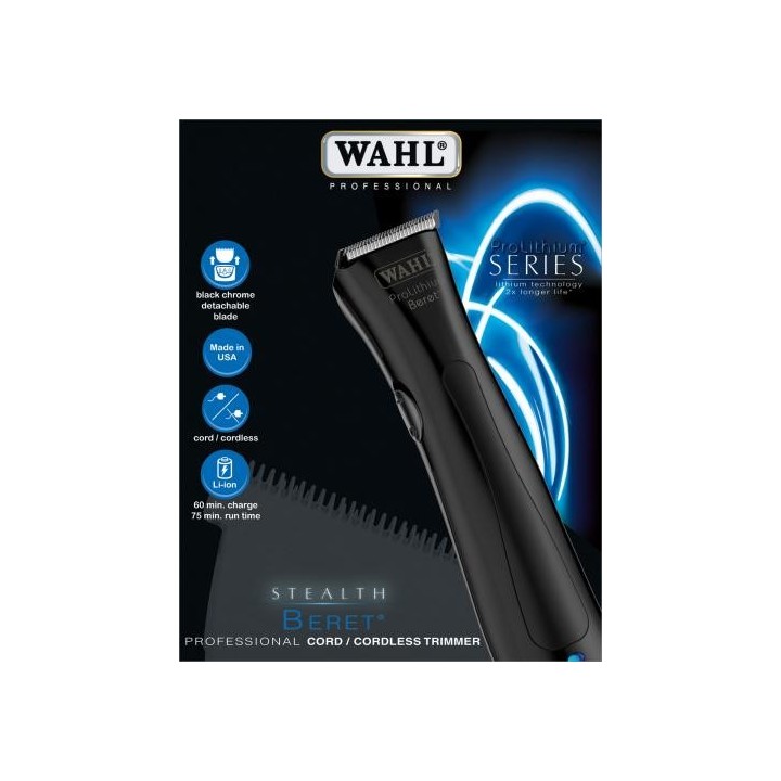 Máquina de Corte Wahl Prolitihum Beret Negra