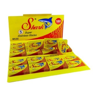 100 Cuchillas Doble Hoja Shark Súper Inox