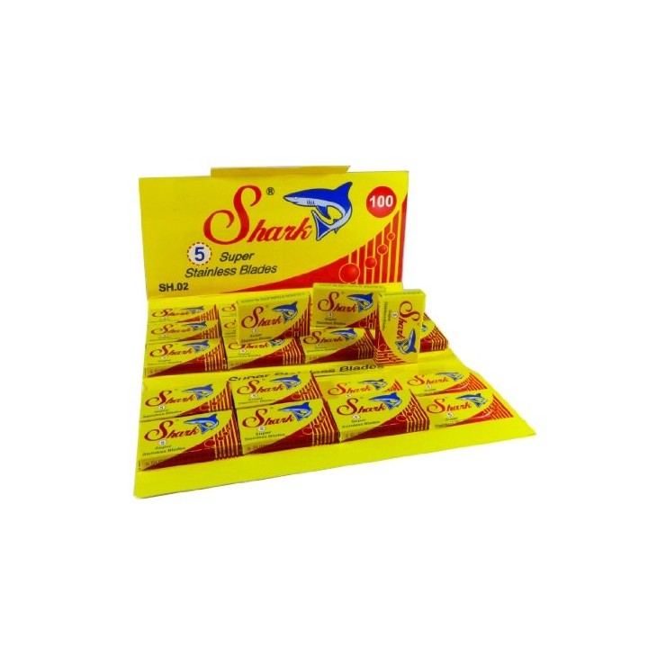 100 Cuchillas Doble Hoja Shark Súper Inox