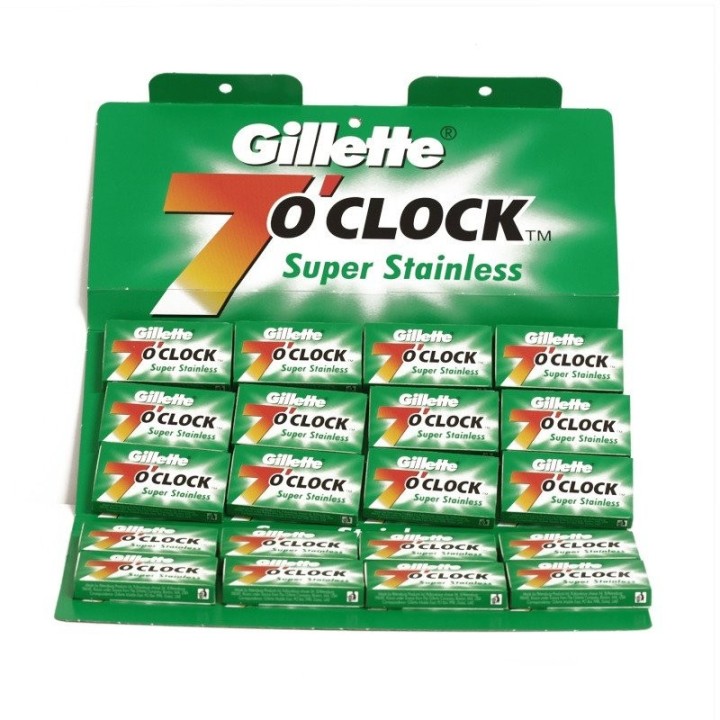 100 Cuchillas Gillette 7 o'clock verdes