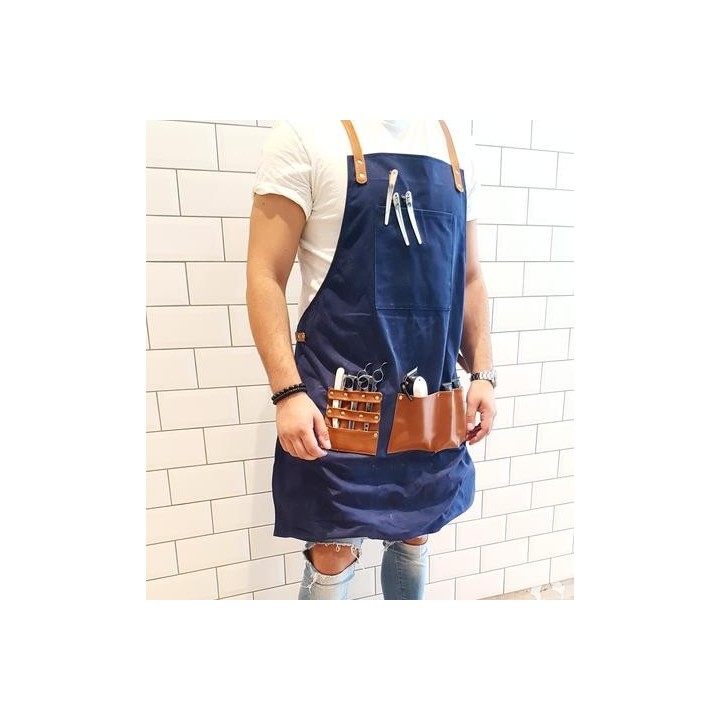 Barber Pro Barber Apron Denim Blue